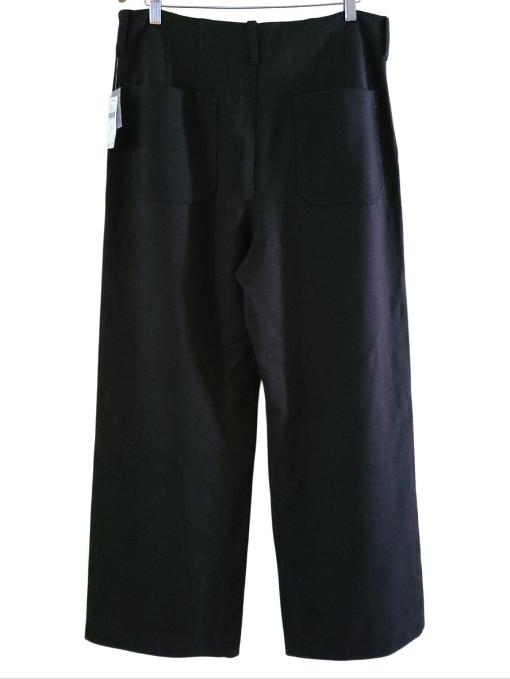 NWT Maeve Anthroplogie The Collette Wide Leg Full Length Pants Black - Picture 9 of 16